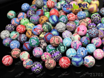 Pestrobarevný MIX korálky FIMO korálky kuličky 12mm bal. 10ks