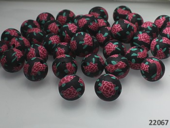 FIMO korálky kuličky 12mm ČERNÉ, bal. 5ks