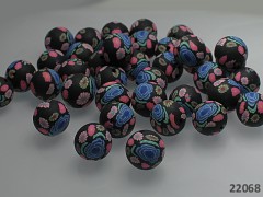 FIMO korálky kuličky 12mm ČERNÉ, bal. 5ks