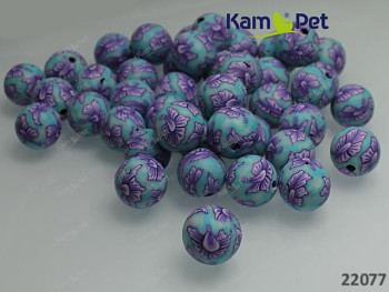 FIMO korálky kuličky 10mm SVĚTLE MODRÉ, bal. 5ks