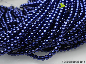 Voskované perly 8mm MODRÁ NIVEA, bal. 15ks