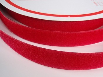 Suchý zip šíře 25mm červený KOMPLET