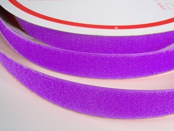 Suchý zip šíře 25mm sv.fialový KOMPLET