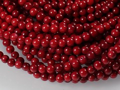 ČERVENÝ korál kuličky 4mm přírodní minerál