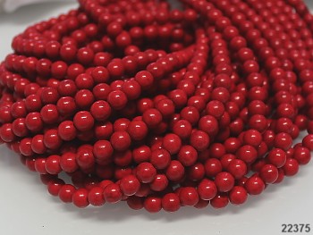 ČERVENÝ HOWLITE kuličky 8mm přírodní, bal. 10ks