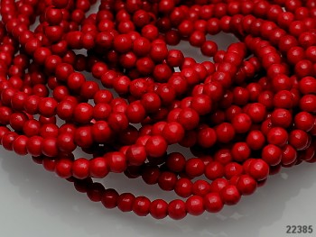 ČERVENÝ HOWLITE červené kuličky 5mm přírodní, bal. 15ks