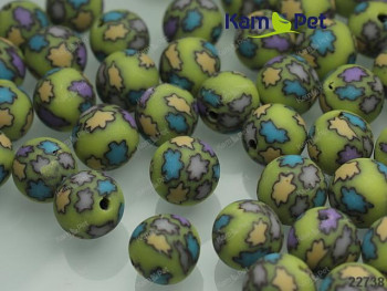 FIMO korálky kuličky 10mm ŽLUTÉ, bal. 5ks