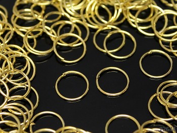 Bižu kroužky jednoduché  10mm ZLATÉ, bal. 9g