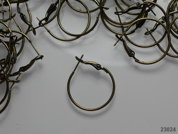 Náušnicové kroužky 25mm bronzové, bal. 4ks
