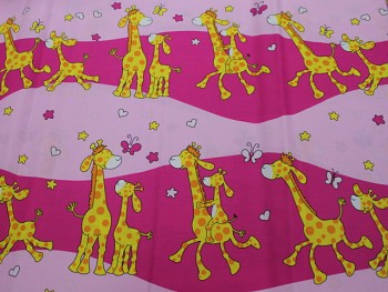 Látka bavlna žirafy růžové