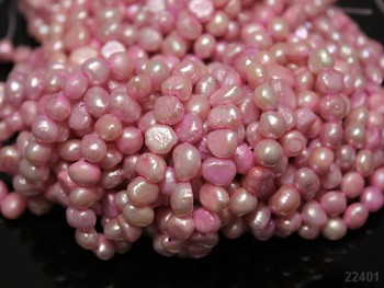 Přírodní říční perly 4/5mm RŮŽOVÉ, bal. 10ks