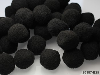 Černé bambulky luxusní 22mm, bal. 5ks