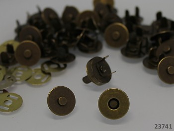 Magnetické zapínání kulaté bronzové 14mm