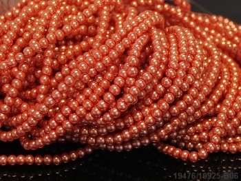 Korálky voskované perly  4mm LOSOSOVÉ