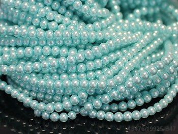 Korálky voskované perly 4mm MOŘE, bal. 30ks