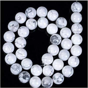 Přírodní minerál HOWLITE bílé kuličky 8mm, bal. 10ks