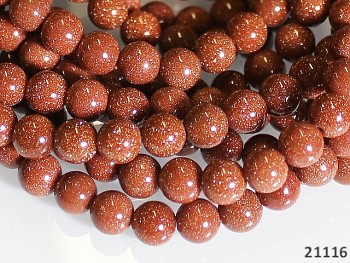 ZLATÝ písečný kámen kuličky 8mm
