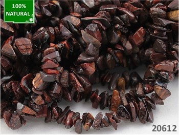 Přírodní minerál Červené tygří oko, zlomky - návlek 20cm