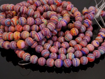 Korálky tyrkenit multicolor melírované kuličky 6mm