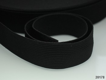 ČERNÁ plochá guma pruženka široká 10mm, 1 nebo 25m