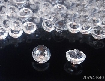 ČIRÉ DIAMANTY luxusní kulaté knoflíky 13mm, 1ks