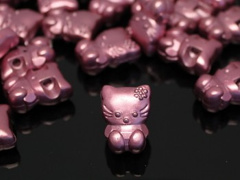 Růžové HELLO KITTY knoflíky velké metalické,  á 1ks