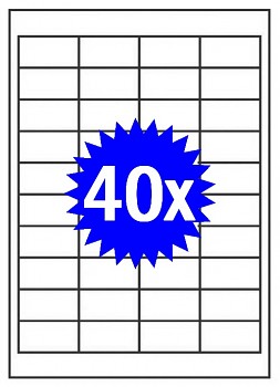 Samolepící etikety A4 - 40ks - do všech tiskáren