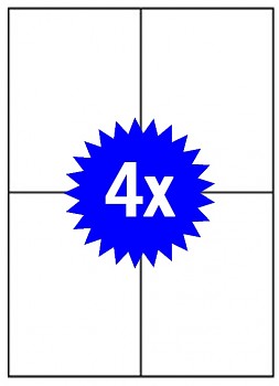 Samolepící etikety A4 - 4ks - do všech tiskáren