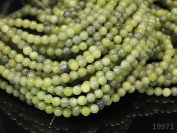 Zelený olivový JADEIT kuličky 6mm přírodní minerál