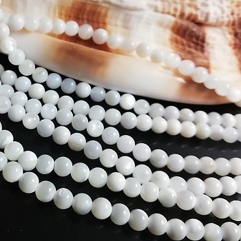 Přírodní perleť říční perly kuličky 35mm, bal. 10ks