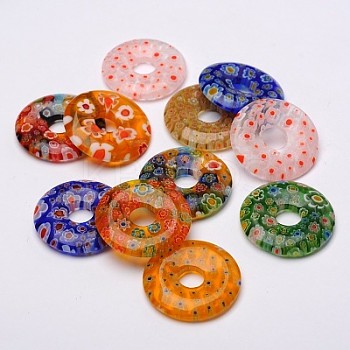 Korálky přívěšky Millefiori donuty 30mm