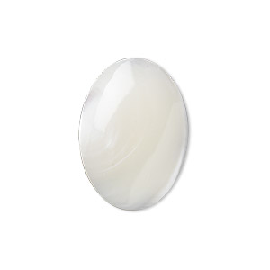 Přírodní PERLEŤ mušle říční perly kabošon 25mm, bal. 1ks