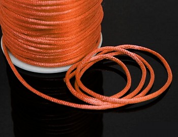 Saténová šňůrka 2mm ORANŽOVÁ, bal. 5m